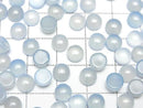 [Video] Blue Chalcedony AAA Round Cabochon 6x6mm 10pcs