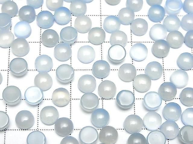[Video] Blue Chalcedony AAA Round Cabochon 6x6mm 10pcs