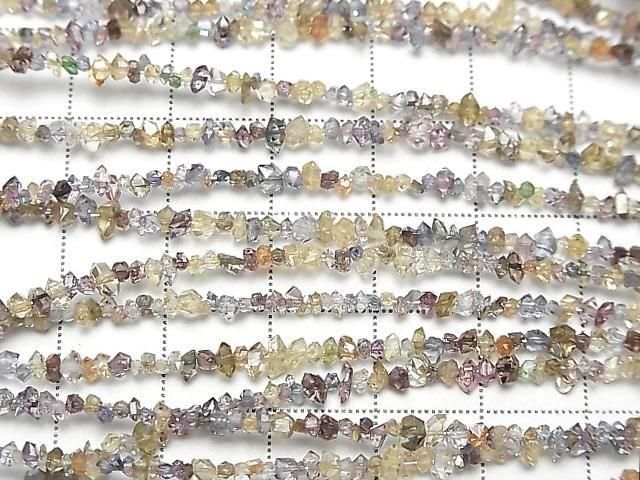 [Video] Pakistani Double Point Crystal Coated [Multicolor] No.3 Half or 1 Strand Beads (approx. 15 inches/36 cm)