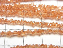 [Video] Pakistani Double Point Crystal Coated [Orange] Half or 1 Strand Beads (approx. 15 inches/37 cm)