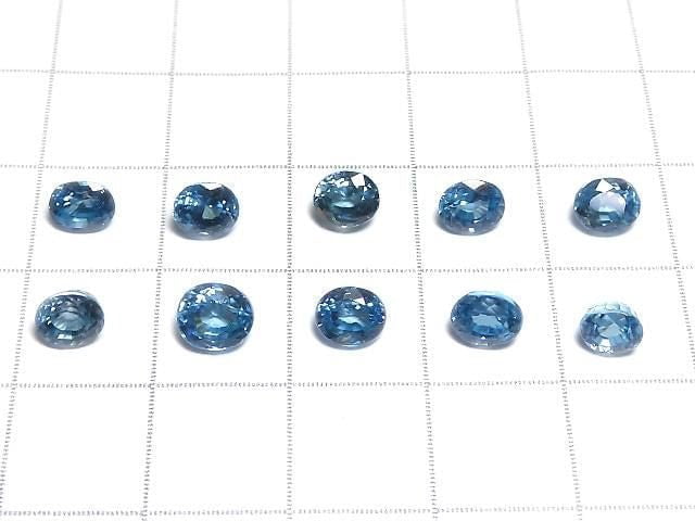 [Video][One of a Kind] High Quality Natural Blue Zircon AAA Loose Faceted Stone 10pcs Set No. 30