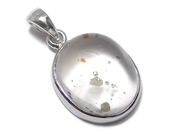 [Video][One of a kind] Pyrite in Quartz Pendant Silver925 NO.23