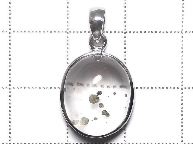 [Video][One of a kind] Pyrite in Quartz Pendant Silver925 NO.23
