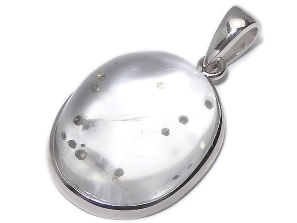 [Video][One of a kind] Pyrite in Quartz Pendant Silver925 NO.24