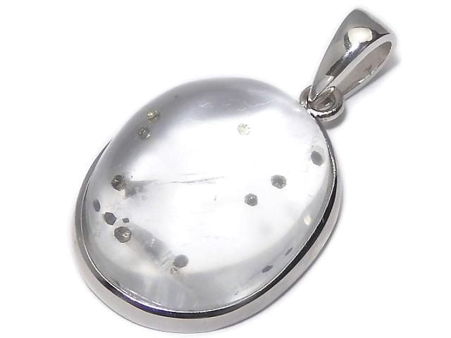 [Video][One of a kind] Pyrite in Quartz Pendant Silver925 NO.24