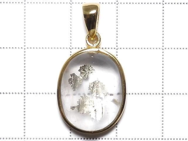 [Video][One of a kind] Pyrite in Quartz Pendant 18KGP NO.28