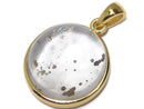 [Video][One of a kind] Pyrite in Quartz Pendant 18KGP NO.29