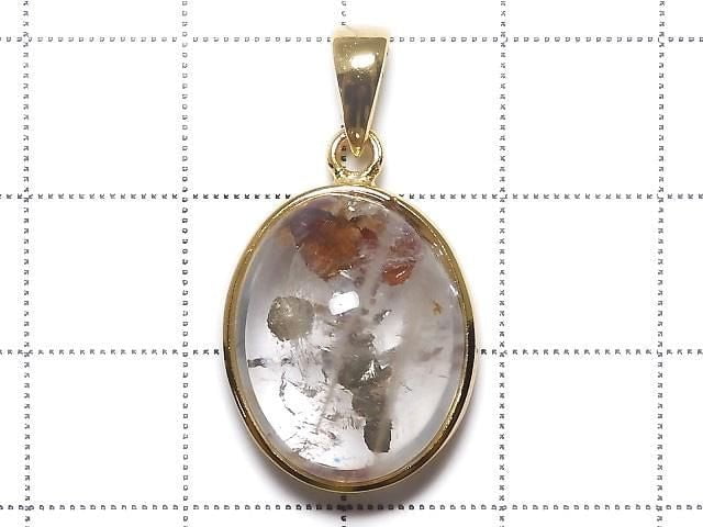 [Video][One of a kind] Pyrite in Quartz Pendant 18KGP NO.30