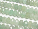 [Video] High Quality! Green Aventurine Faceted Button Rondelle 8x8x5.5mm 1strand beads (approx. 15 inches/37 cm)