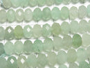 [Video] High Quality! Green Aventurine Faceted Button Rondelle 8x8x5.5mm 1strand beads (approx. 15 inches/37 cm)