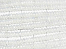 [Video] High Quality! Synthetic Opal Faceted Button Rondelle 4x4x2mm White 1strand Beads (approx. 15 inches/36 cm)