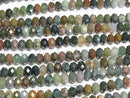 [Video] High Quality! Indian Agate Faceted Button Rondelle 6x6x4mm 1strand beads (approx. 15 inches/37 cm)