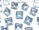 [Video] High Quality Sky Blue Topaz AAA Loose Stone Square Faceted 8x8mm 1pc