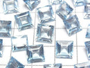 [Video] High Quality Sky Blue Topaz AAA Loose Stone Square Faceted 8x8mm 1pc