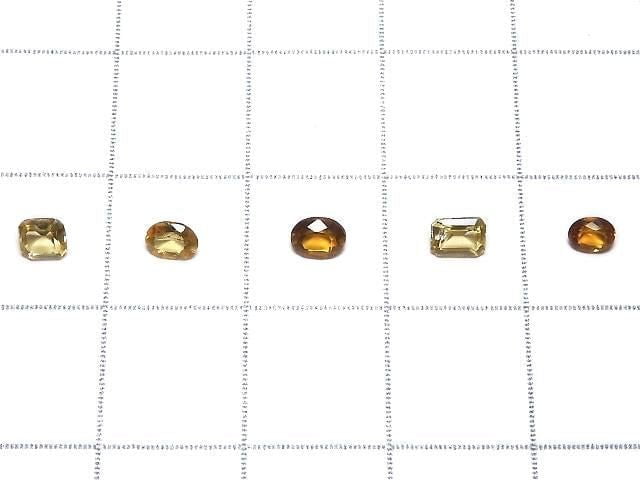[Video][One of a Kind] High Quality Chondrodite Loose Stone Faceted 5pcs Set No.12
