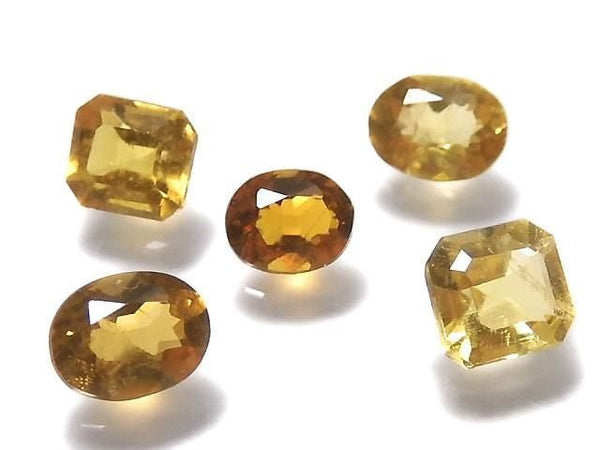 [Video][One of a Kind] High Quality Chondrodite Loose Stone Faceted 5pcs Set No.13
