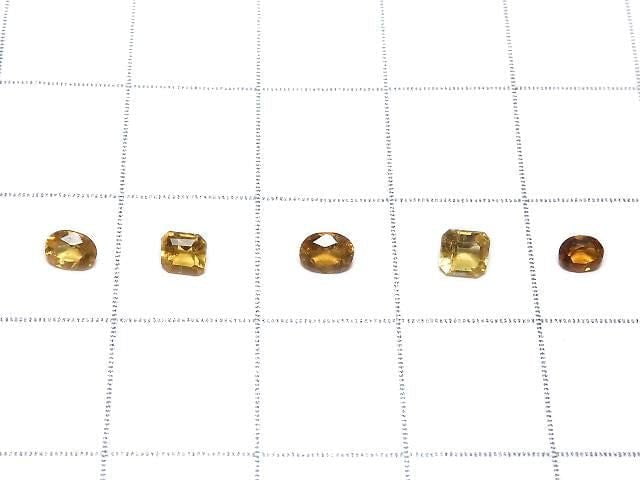 [Video][One of a Kind] High Quality Chondrodite Loose Stone Faceted 5pcs Set No.13