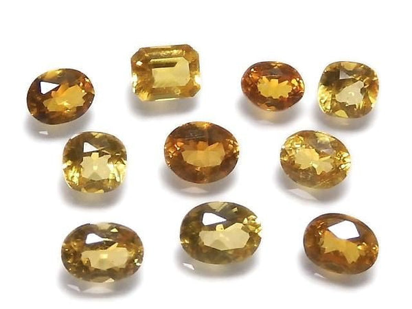 [Video][One of a Kind] High Quality Chondrodite Loose Stone Faceted 10pcs Set No.15