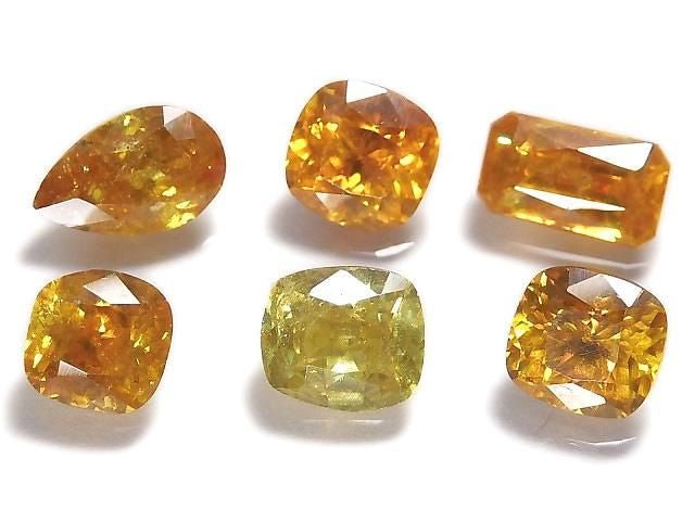 [Video][One of a Kind] High Quality Sphalerite AAA Loose Faceted Stone 6pcs Set No.3