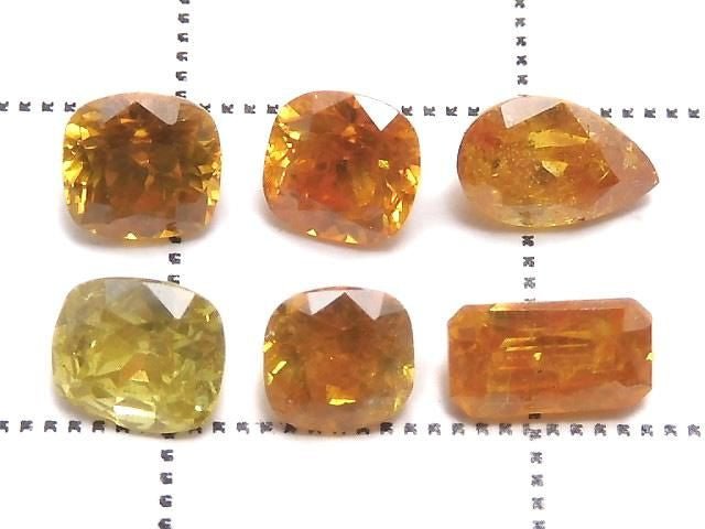 [Video][One of a Kind] High Quality Sphalerite AAA Loose Faceted Stone 6pcs Set No.3