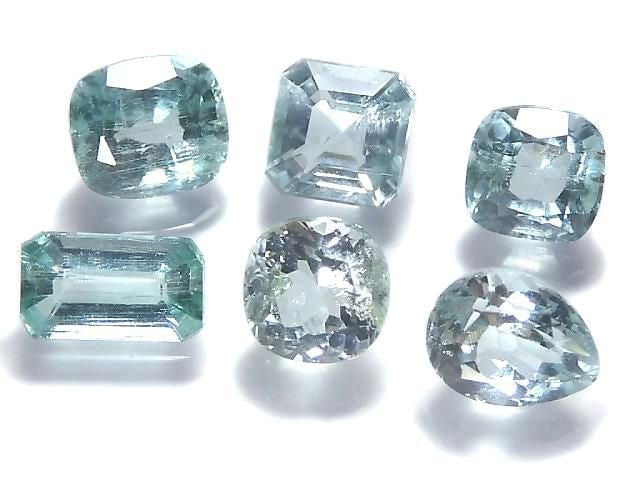 [Video][One of a Kind] High Quality Green Beryl (Mint Beryl) Loose Stone Faceted 6pcs Set No.15