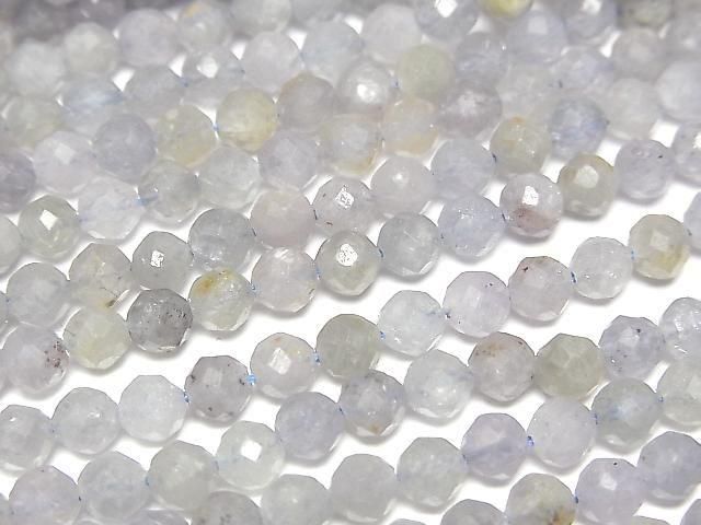 [Video] High Quality! Sky Sapphire Faceted Round 4mm 1strand beads (approx. 15 inches/36 cm)
