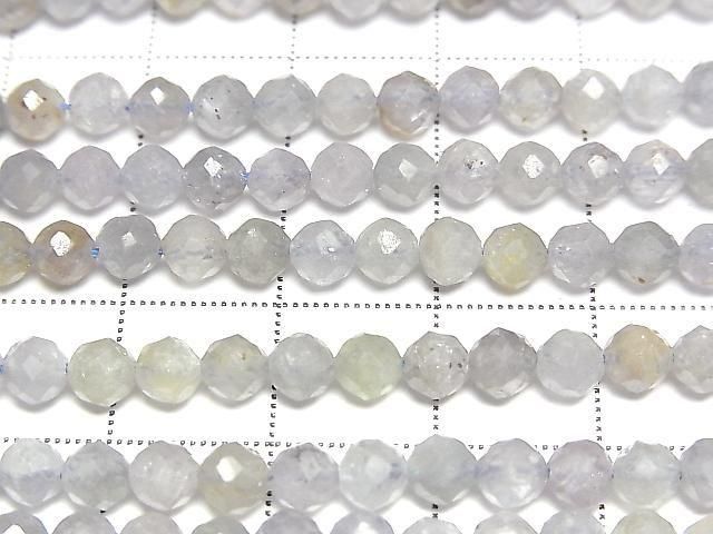 [Video] High Quality! Sky Sapphire Faceted Round 4mm 1strand beads (approx. 15 inches/36 cm)