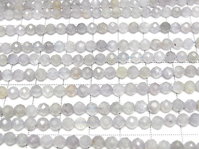 [Video] High Quality! Sky Sapphire Faceted Round 4mm 1strand beads (approx. 15 inches/36 cm)
