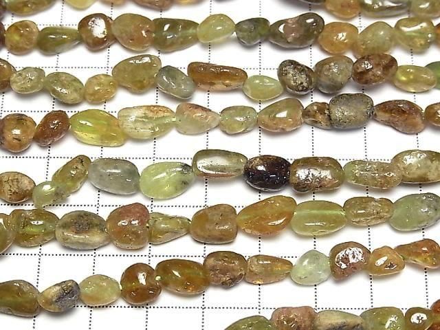 [Video] Grossular Garnet AA Nugget 1strand beads (approx. 15 inches/37 cm)