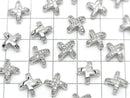 Metal Rondelle 8x8x5mm Silver (with CZ) 2pcs