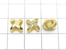 Metal Rondelle 8x8x5mm Gold (with CZ) 2pcs