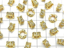 Metal Rondelle 10x10x5mm Gold (with CZ) 2pcs