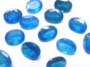 [Video] High Quality Neon Blue Apatite AAA Loose Stone Oval Faceted 9x7mm 1pc