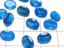 [Video] High Quality Neon Blue Apatite AAA Loose Stone Oval Faceted 9x7mm 1pc