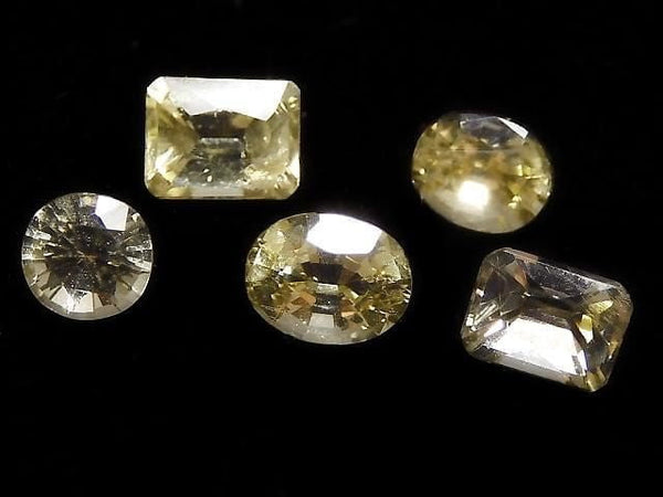 [Video][One of a Kind] High Quality Yellow Danburite Loose Stone Faceted 5pcs Set NO.31