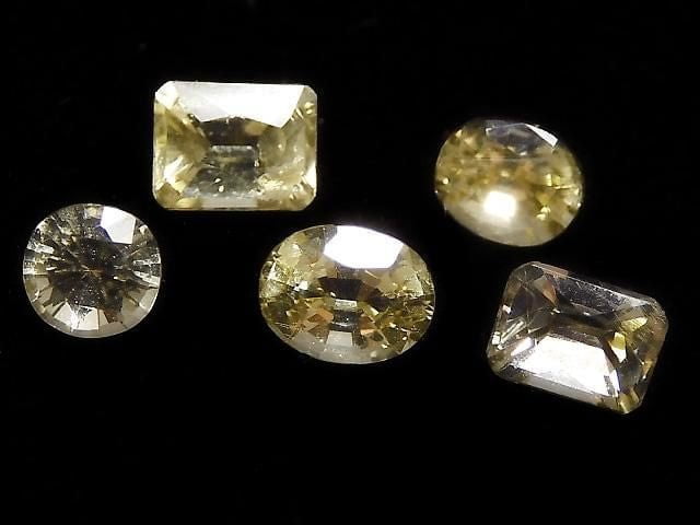 [Video][One of a Kind] High Quality Yellow Danburite Loose Stone Faceted 5pcs Set NO.31