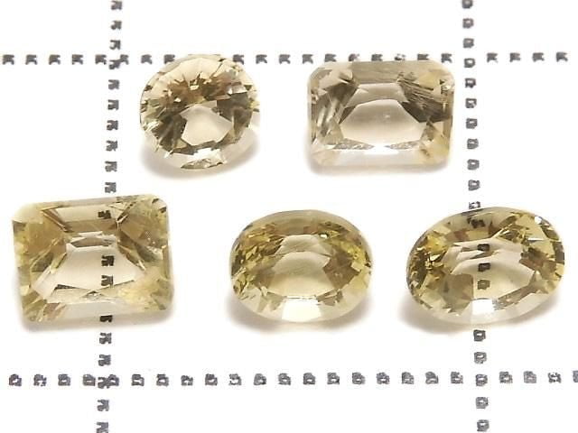 [Video][One of a Kind] High Quality Yellow Danburite Loose Stone Faceted 5pcs Set NO.31