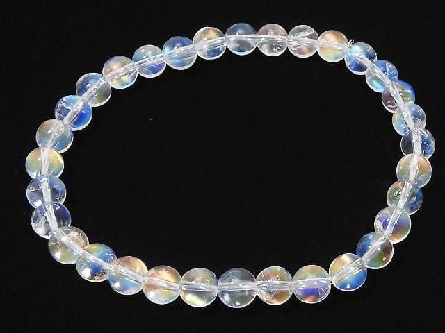 [Video][One of a kind] High Quality Andesine Labradorite AAAA Round 6mm Bracelet NO.101