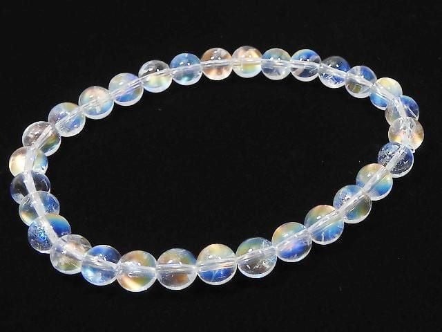 [Video][One of a kind] High Quality Andesine Labradorite AAAA Round 6mm Bracelet NO.103