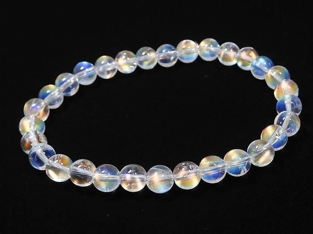 [Video][One of a kind] High Quality Andesine Labradorite AAAA Round 6mm Bracelet NO.105