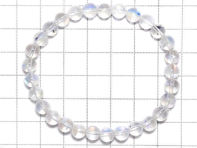 [Video][One of a kind] High Quality Andesine Labradorite AAAA Round 6.5mm Bracelet NO.107
