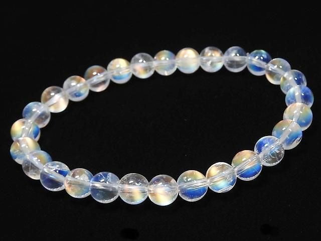[Video][One of a kind] High Quality Andesine Labradorite AAAA Round 6.5mm Bracelet NO.108