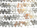 [Video] High Quality Multicolor Moonstone AA++ Pear Shape (Smooth) 1 Strand Beads (approx. 6 inches/16 cm)