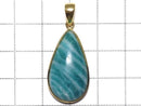 [Video][One of a kind] Amazonite AAA- Pendant 18KGP NO.251