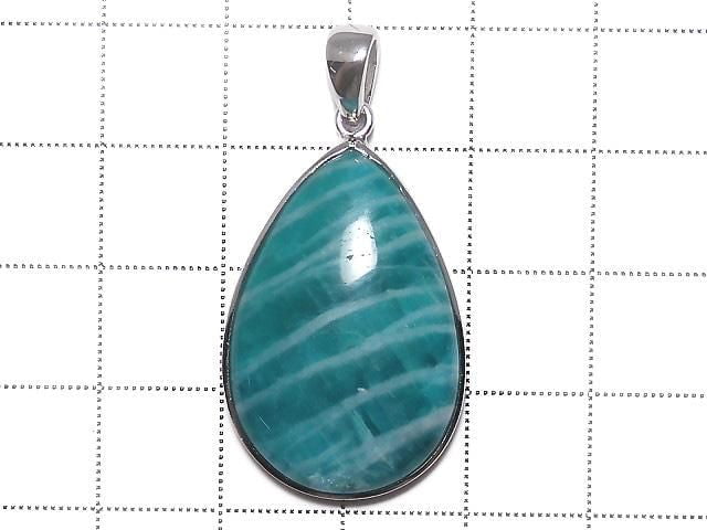 [Video][One of a kind] Amazonite AAA- Pendant Silver925 NO.259