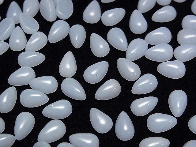 [Video]Angelite Pear Shape Cabochon 9x6mm 5pcs