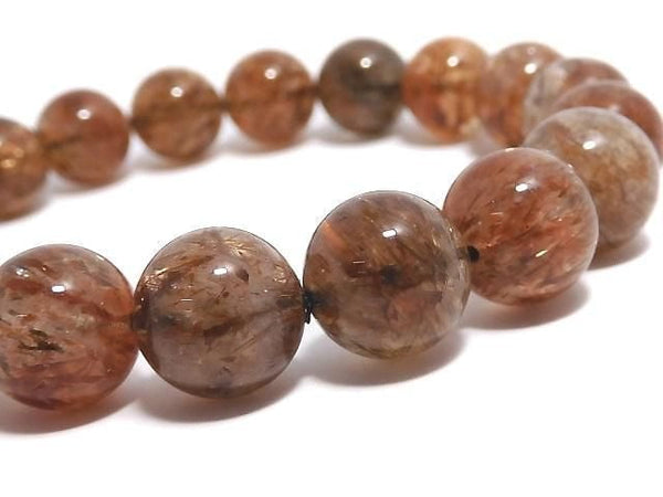 [Video][One of a kind] Foliated Mica in Quartz AAA Round 10mm Bracelet NO.213