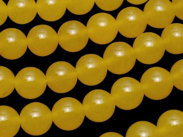 Honey-colored Jade Round 8mm 1strand beads (approx. 15 inches/36 cm)