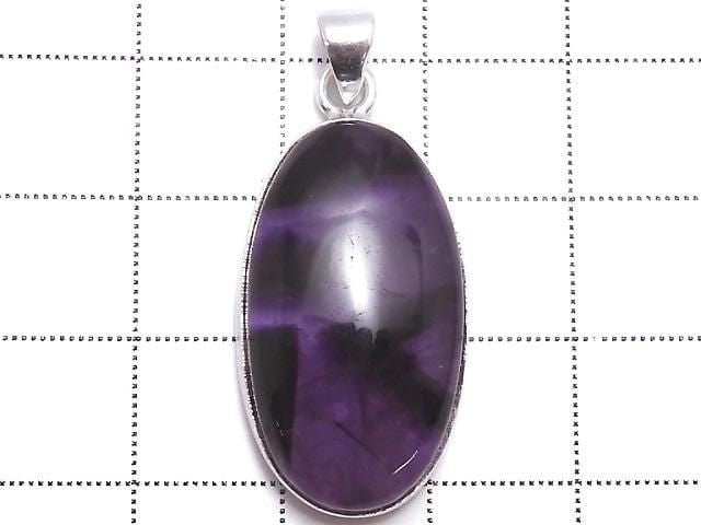 [Video][One of a kind] Trapiche Amethyst Pendant Silver925 NO.84