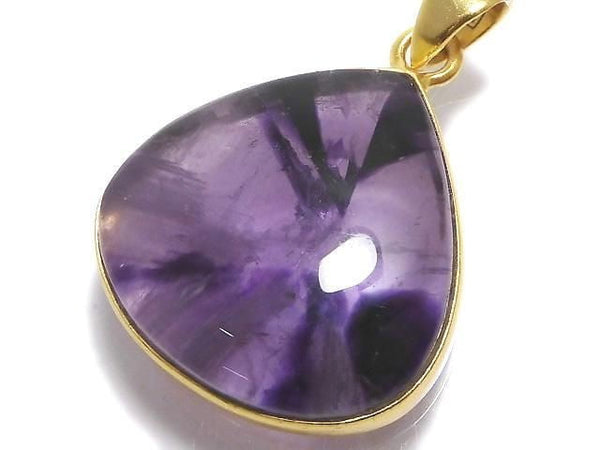 [Video][One of a kind] Trapiche Amethyst Pendant 18KGP NO.88